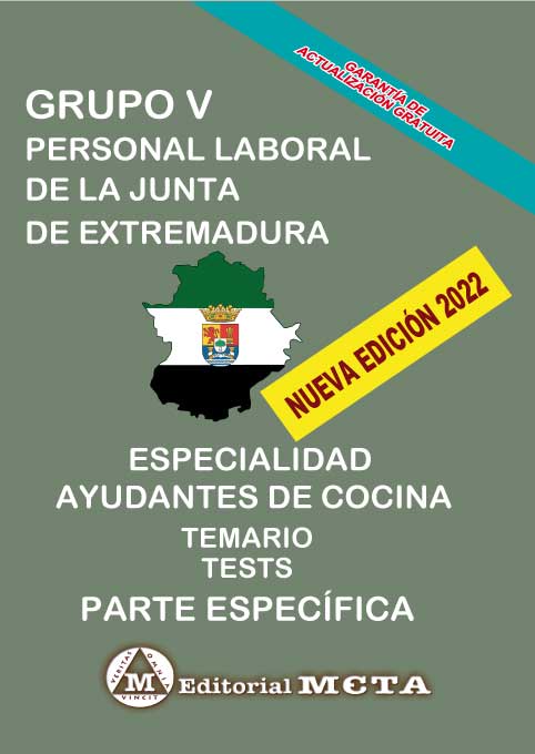 Ayudantes de Cocina Parte Específica (Temas, Tests y Exámenes) Comunidad Autónoma de Extremadura. 9788482195841