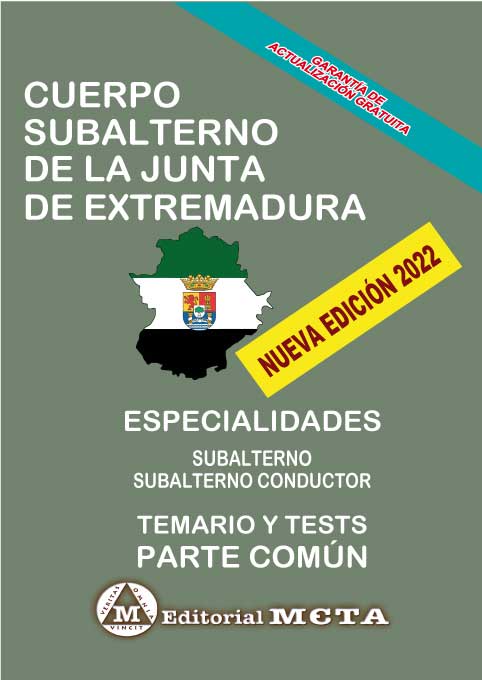Cuerpo Subalterno Temario Común (Temas y Tests) Comunidad Autónoma de Extremadura