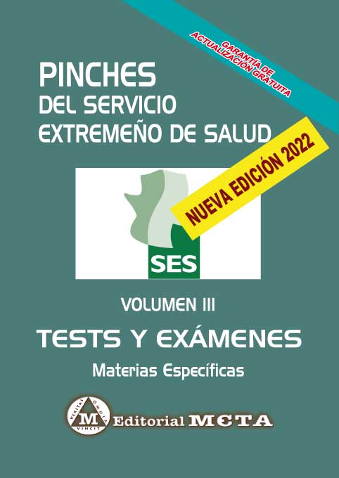 Pinches del Servicio Extremeño de Salud Materias Específicas (Tests y Exámenes Resueltos)